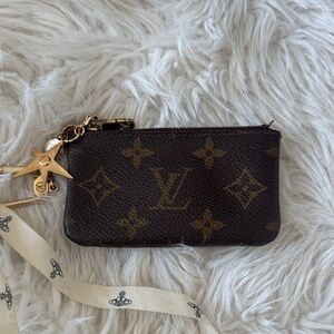 Louis Vuitton Brown and Gold Monogram Pouch